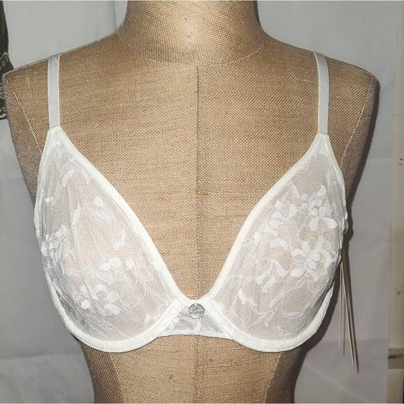 DKNY Bra Signature Lace Demi Bra 451238 Color:DWH 32D NWT - Picture 2 of 10